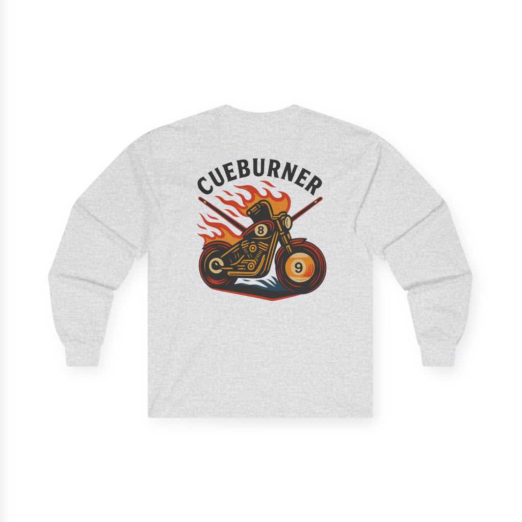 Cueburner Motorcycle Billiards Long Sleeve Tee