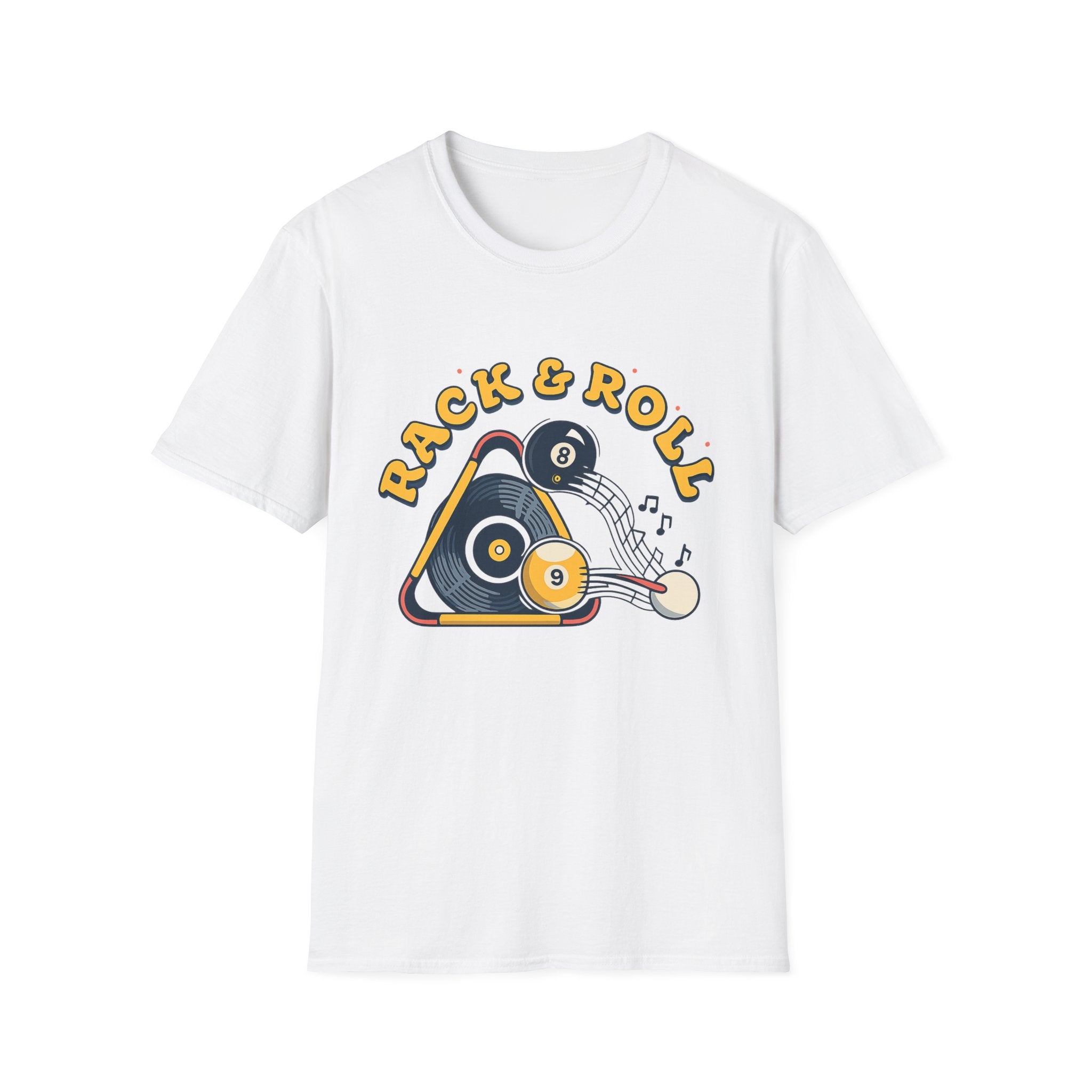 Rack & Roll Billiards Vintage Pool Ball Music Core Line Gildan Tee