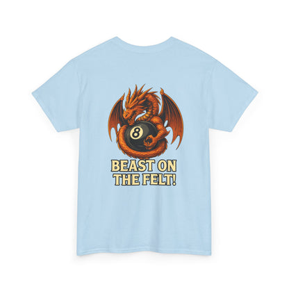 Beast On The Felt Dragon Billiards Gildan Tee