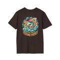 Cue the Feeding Frenzy Shark Billiards T-Shirt | Tropical Pool Player Graphic Tee | Front & Back Print