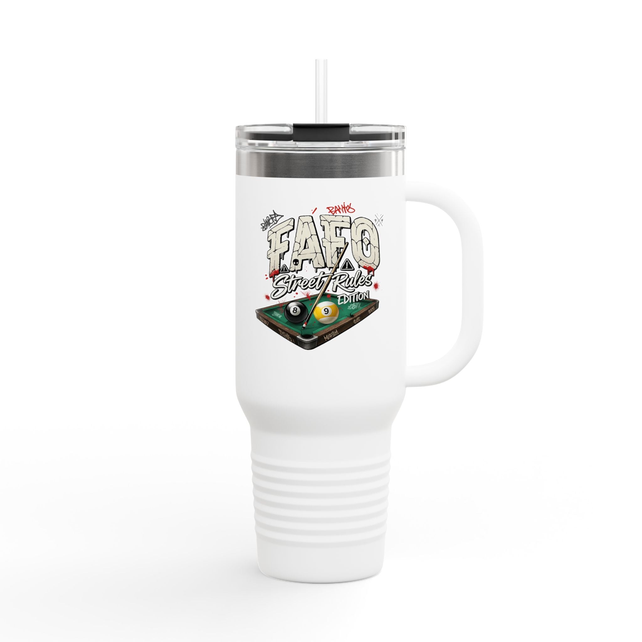 F Around Find Out Street Edition Billiards 40 oz. Tumbler