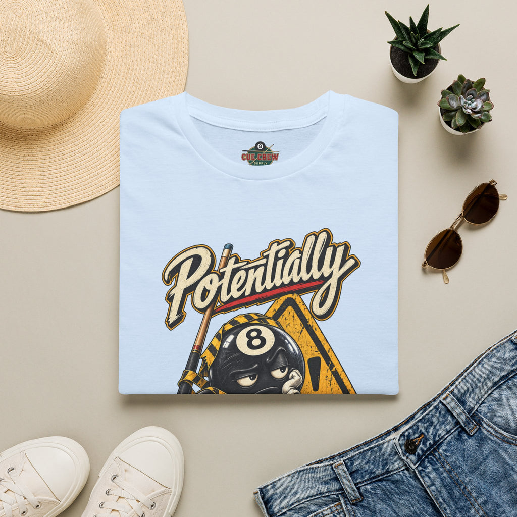 Potentially Dangerous – Funny 8-Ball Billiards T-Shirt – Pool Player Tee