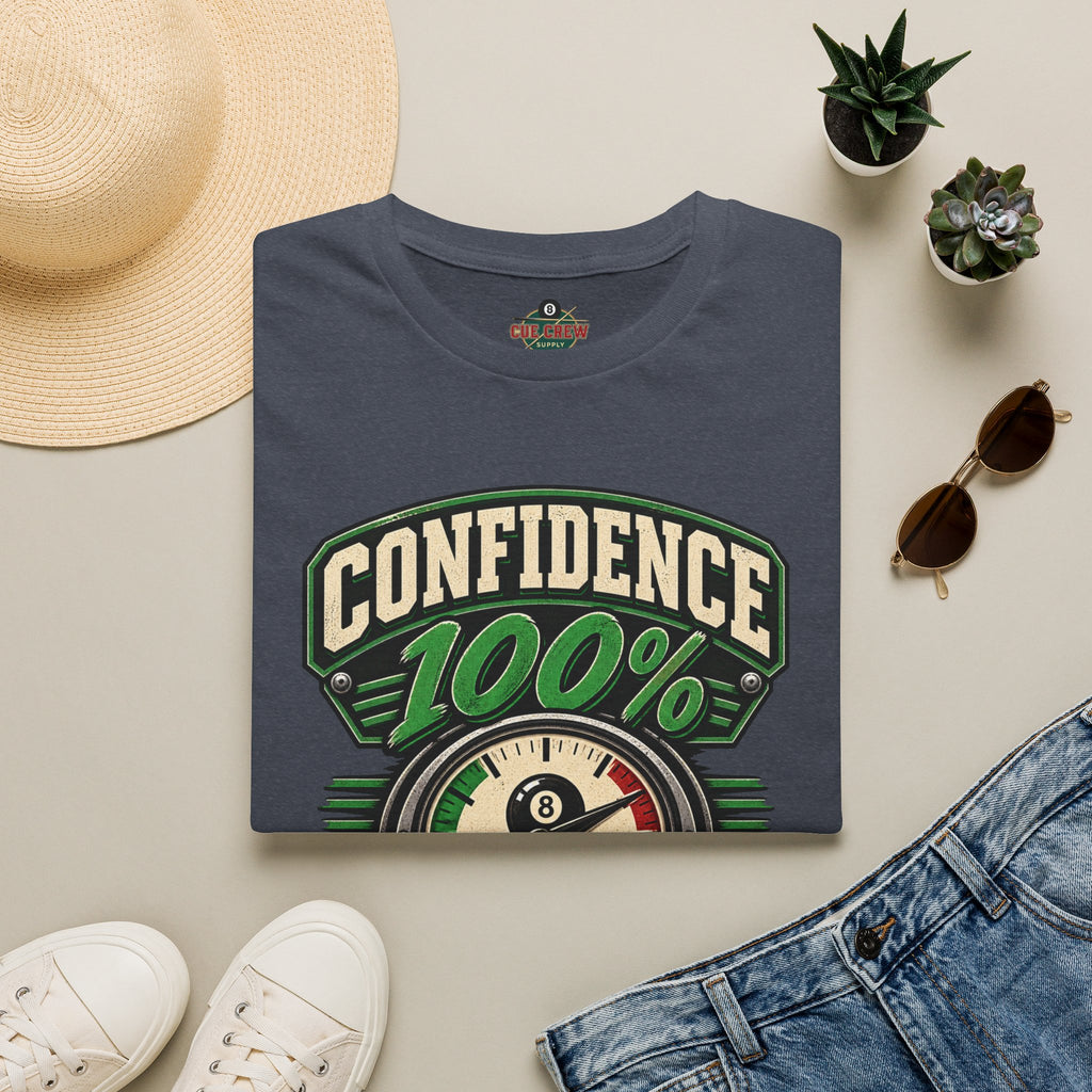 Confidence 100% Accuracy Pending – Funny Billiards T-Shirt – Pool Player Tee