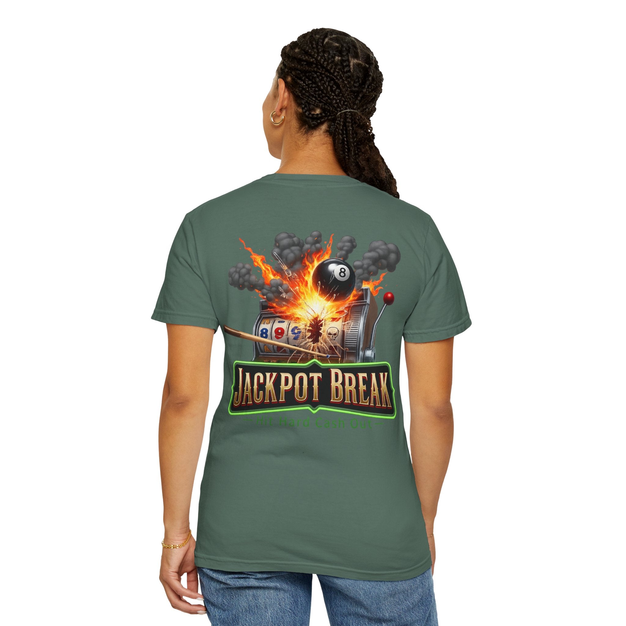 Jackpot Break Hit Hard Cash Out Casino Billiards Comfort Colors Tee