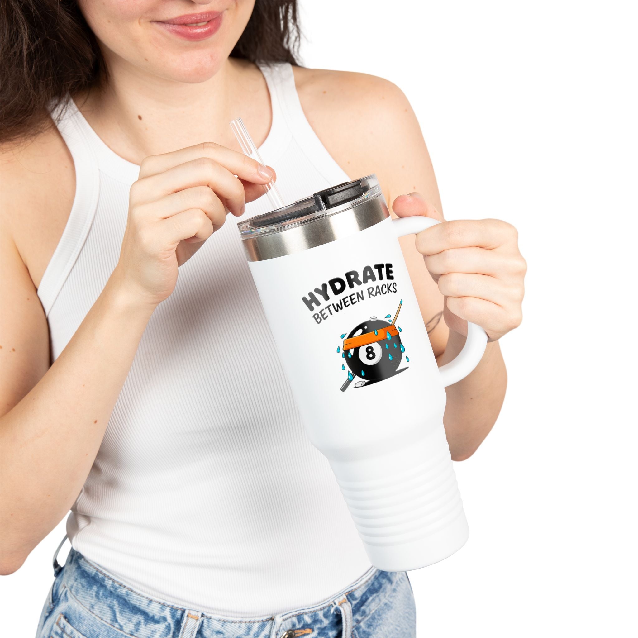 Hydrate Between Racks Billiards 40oz Insulated Travel Mug