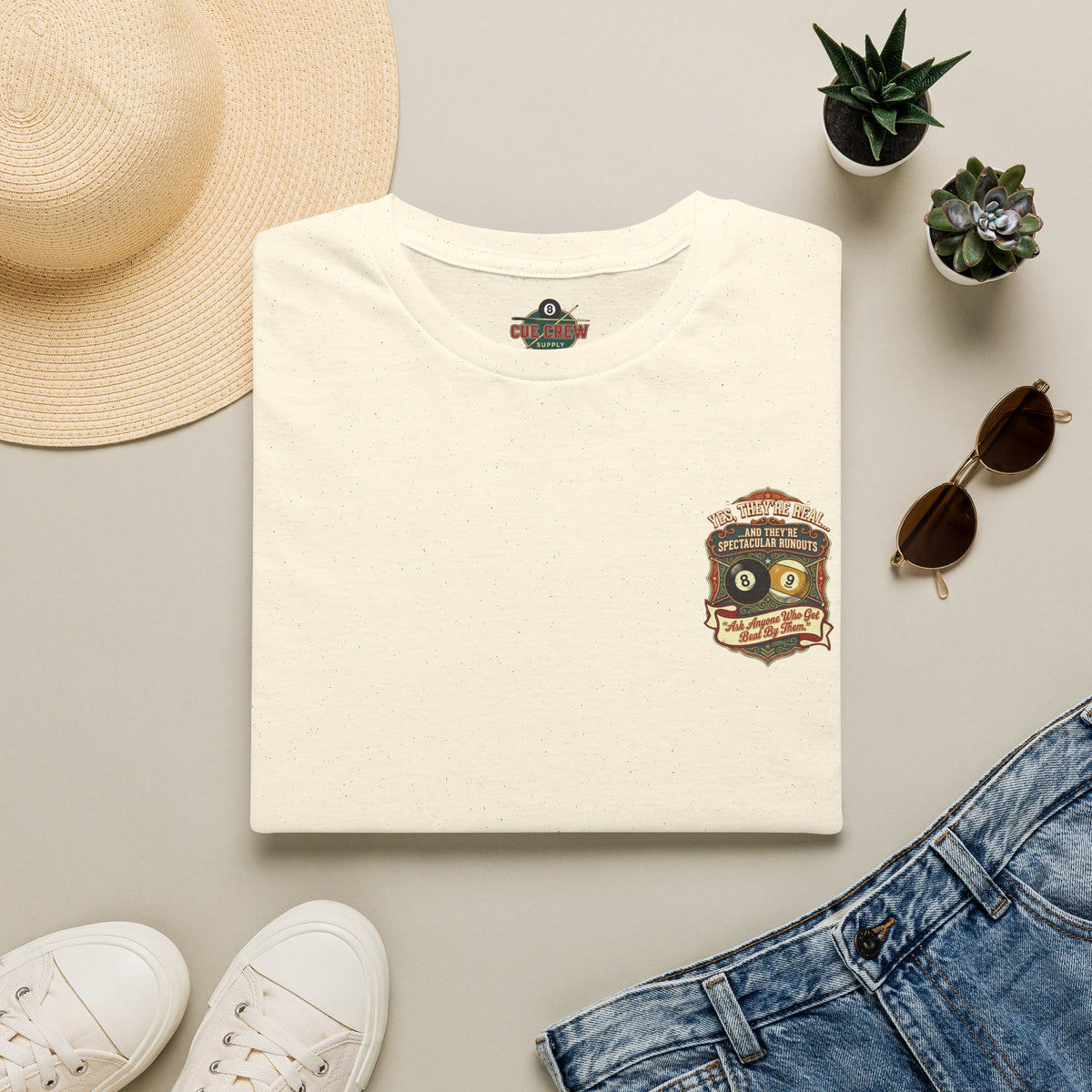 Yes, They're Real… Spectacular Runouts Billiards T-Shirt | Funny Pool Player Graphic Tee | Front & Back Print