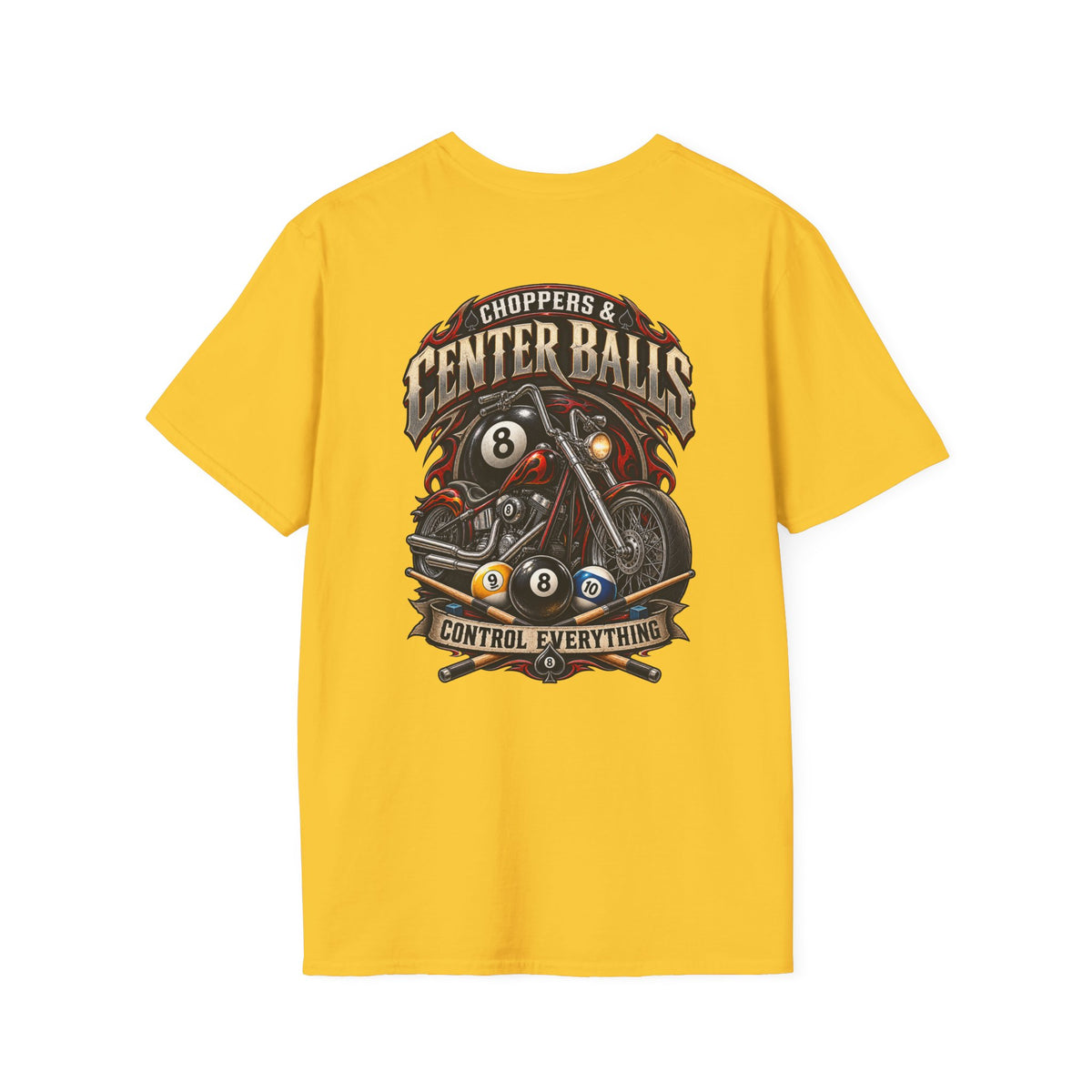 Choppers & Center Balls Billiards Motorcycle T-Shirt