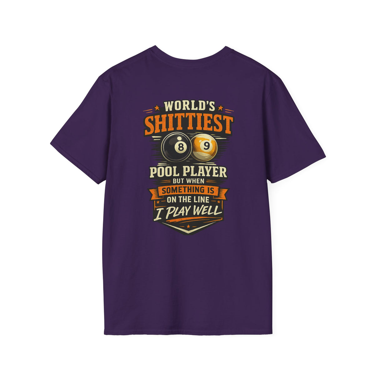 World's Shittiest Pool Player Funny Billiards T-Shirt | Classic Series | CCS-CST-009