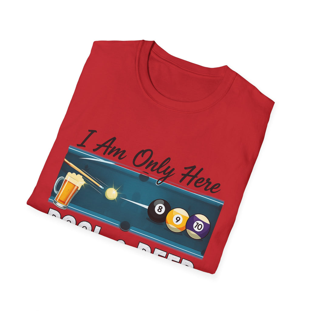 I Am Here Pool & Beer Billiards Core Line Gildan Tee