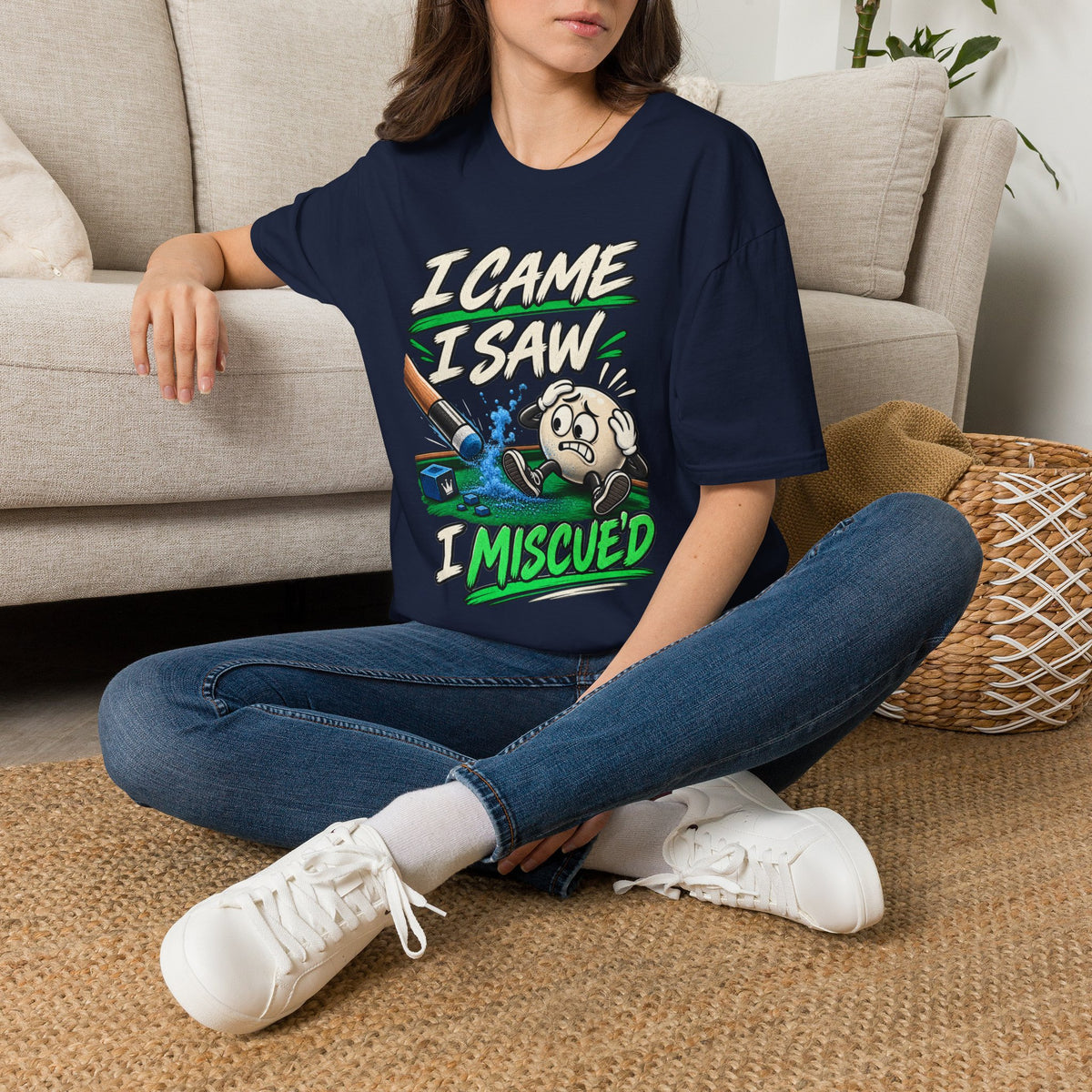 I Came I Saw I Miscue’d – Funny Billiards T-Shirt – Pool Player Tee