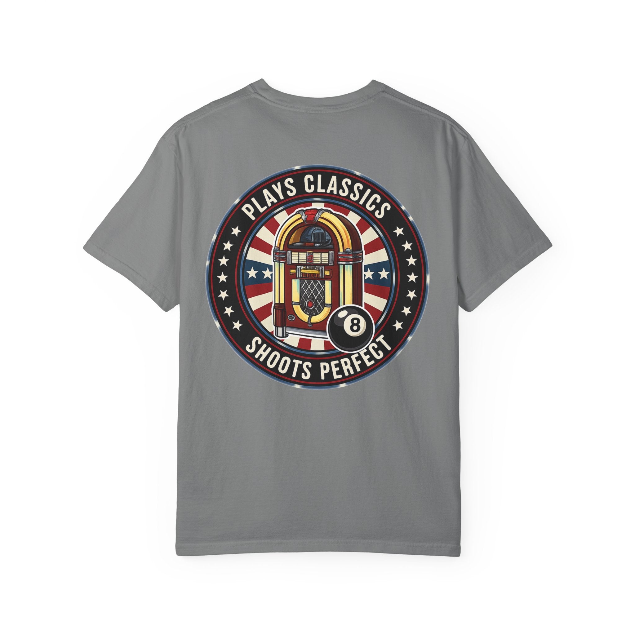 Plays Classics, Shoots Perfect Classic Jukebox Billiards Comfort Colors Tee