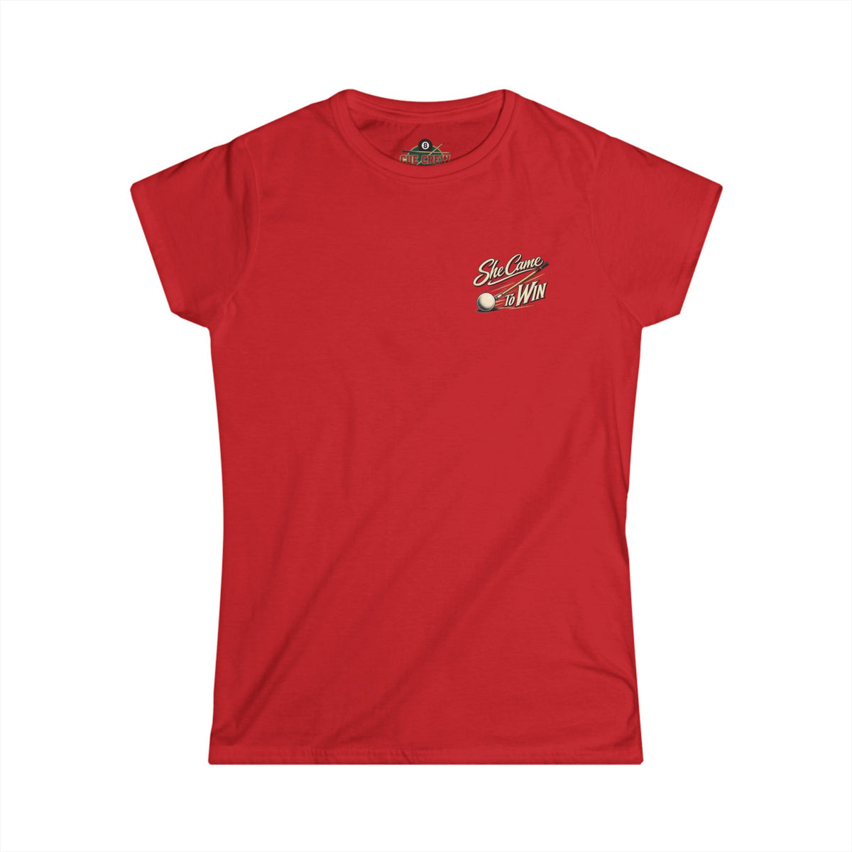 She Came To Win Women’s Billiards T-Shirt – Front & Back Pool Tee