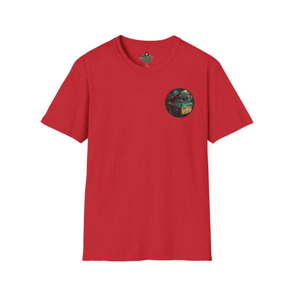 Push In All The Way Billiards T-Shirt – Vintage Coin-Op Pool Hall Graphic Tee | Front & Back Print
