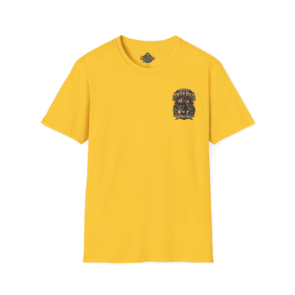 Choppers & Center Balls Billiards Motorcycle T-Shirt