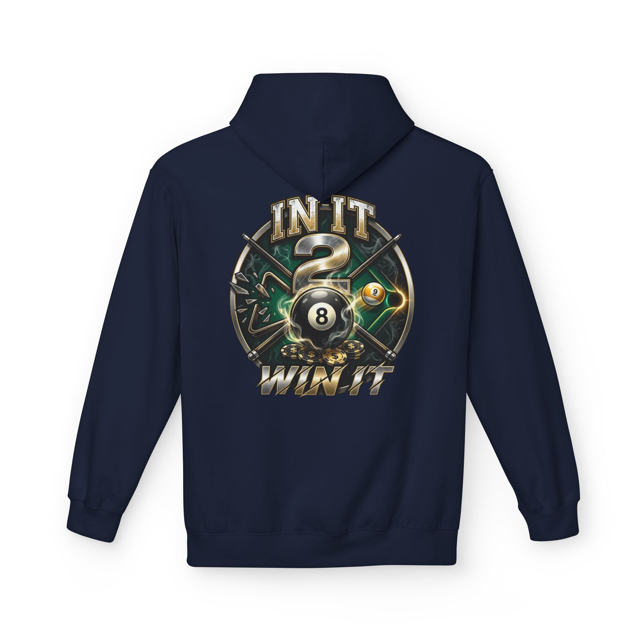 In It 2 Win It Pool Player Hoodie | Lucky 8 Ball & 9 Ball Billiards Graphic Hoodie | Cue Crew Supply