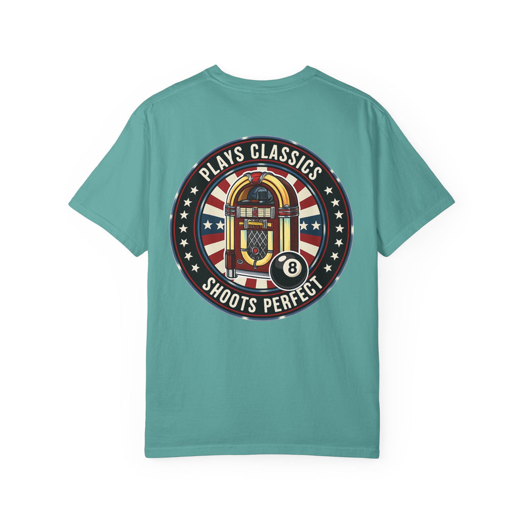 Plays Classics, Shoots Perfect Classic Jukebox Billiards Comfort Colors Tee