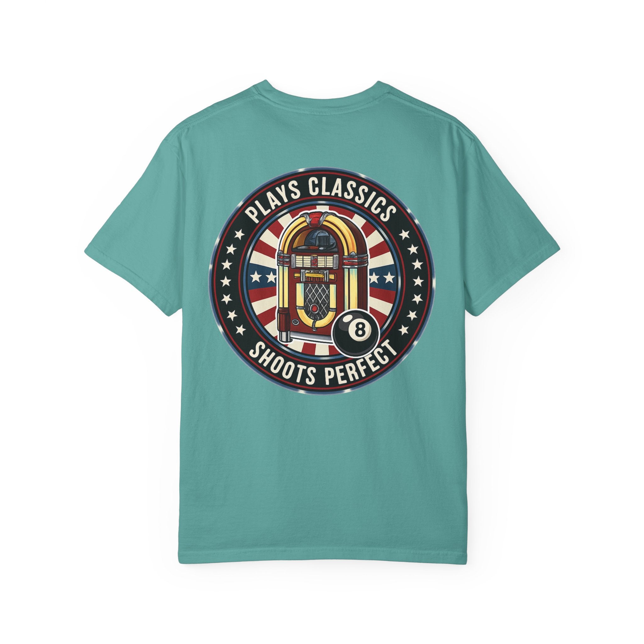 Plays Classics, Shoots Perfect Classic Jukebox Billiards Comfort Colors Tee