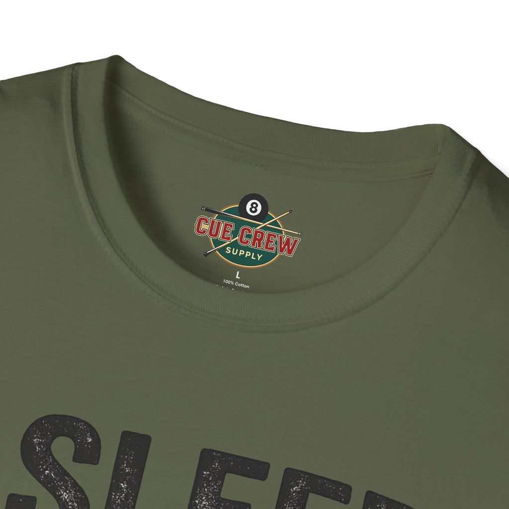 I Sleep Well at Night Funny Billiards T-Shirt – Pool Player 8 Ball Graphic Tee