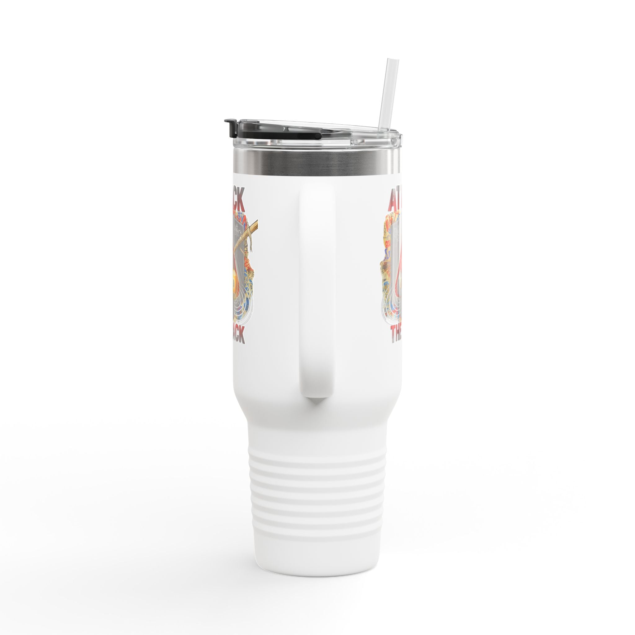 Attack the Rack 40oz Insulated Travel Mug — Pool Cue Billiards Tumbler