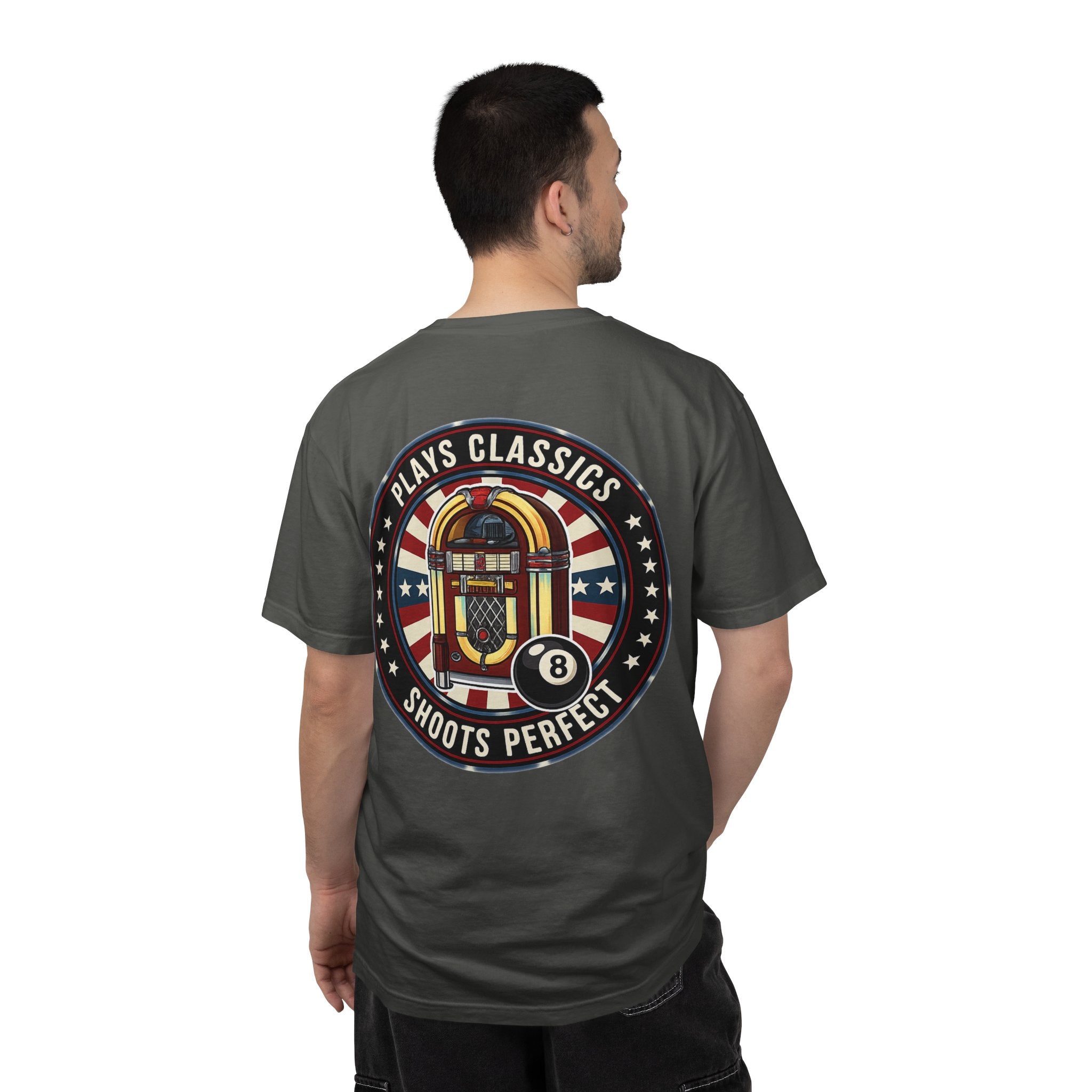 Plays Classics, Shoots Perfect Classic Jukebox Billiards Comfort Colors Tee