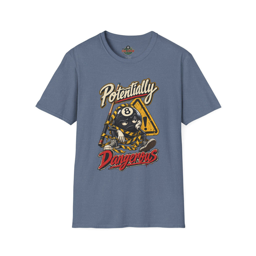 Potentially Dangerous – Funny 8-Ball Billiards T-Shirt – Pool Player Tee