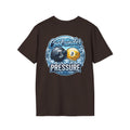 Cool Under Pressure Billiards T-Shirt | Ice Cold 8 Ball & 9 Ball Pool Player Graphic Tee | Front & Back Print