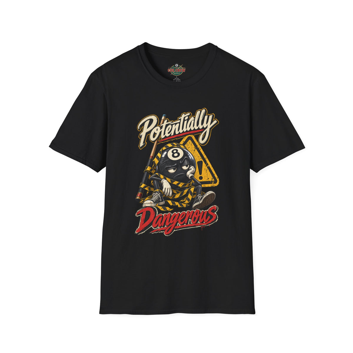 Potentially Dangerous – Funny 8-Ball Billiards T-Shirt – Pool Player Tee