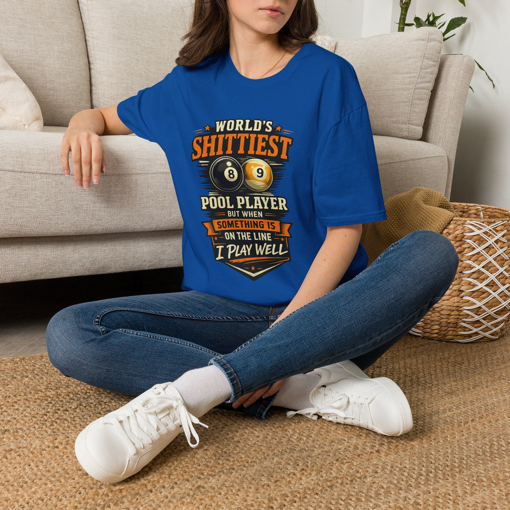 World’s Shittiest Pool Player Funny Billiards T-Shirt
