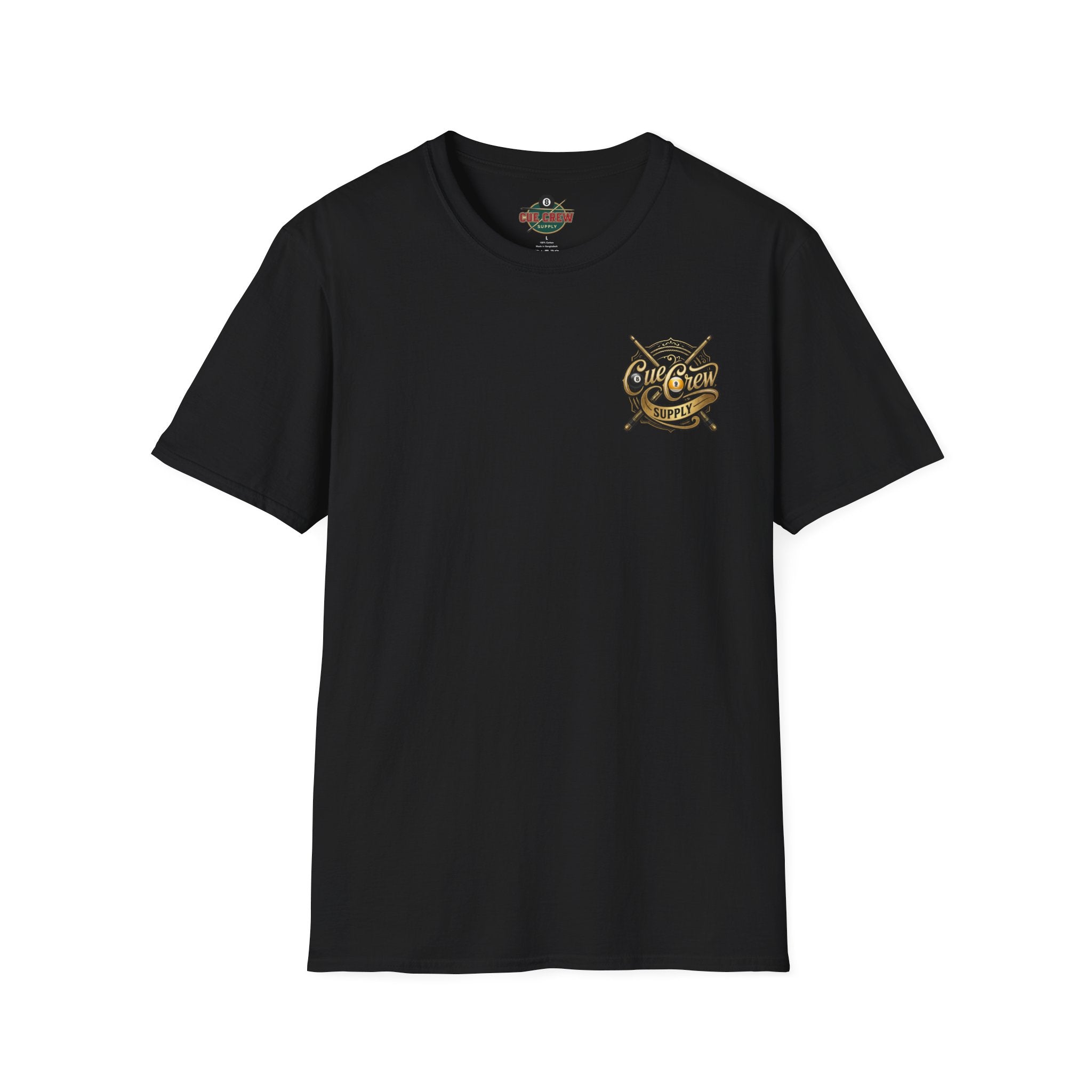 Cue Crew Supply Signature Billiards T-Shirt | Premium Pool Player Graphic Tee | Front & Back Print