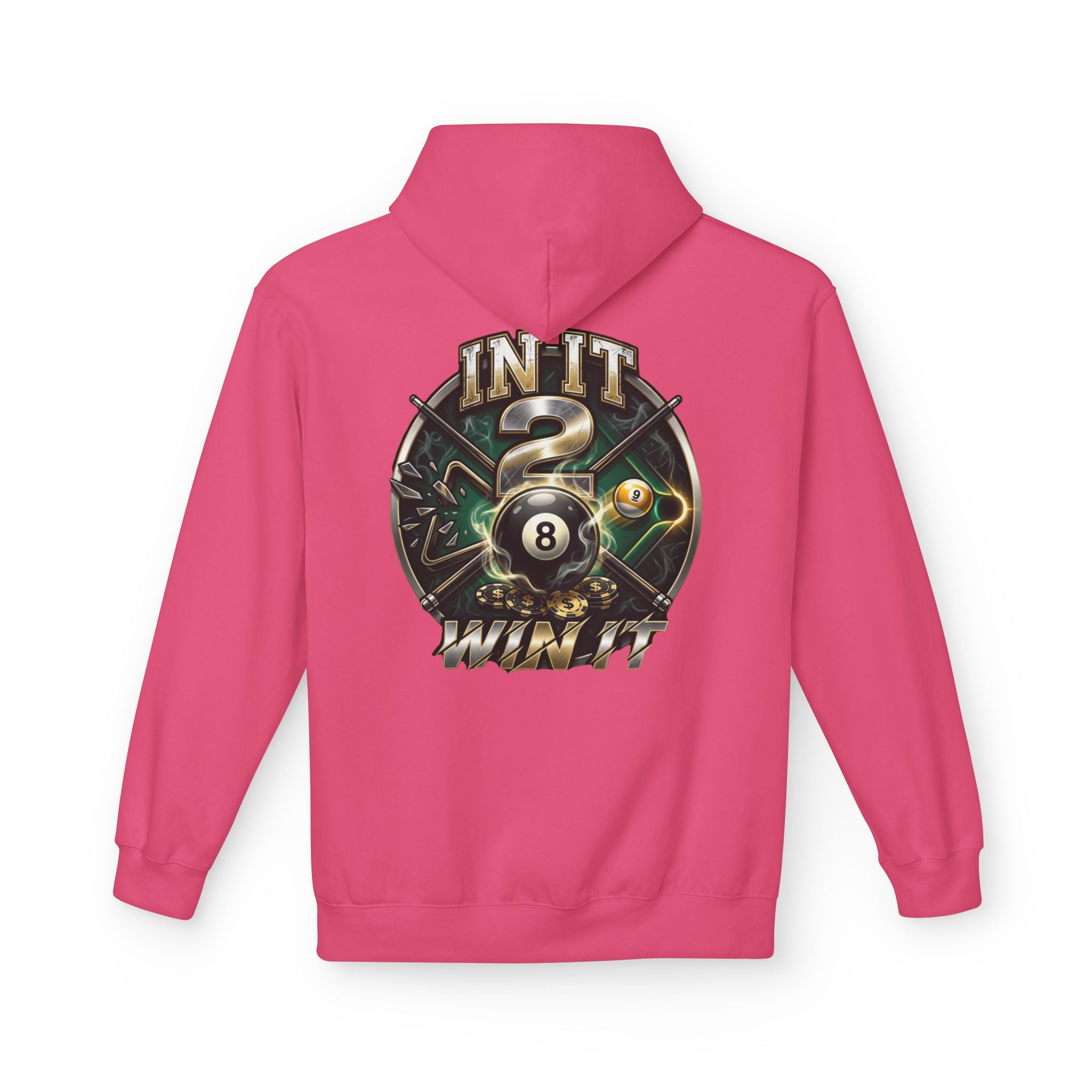 In It 2 Win It Pool Player Hoodie | Lucky 8 Ball & 9 Ball Billiards Graphic Hoodie | Cue Crew Supply