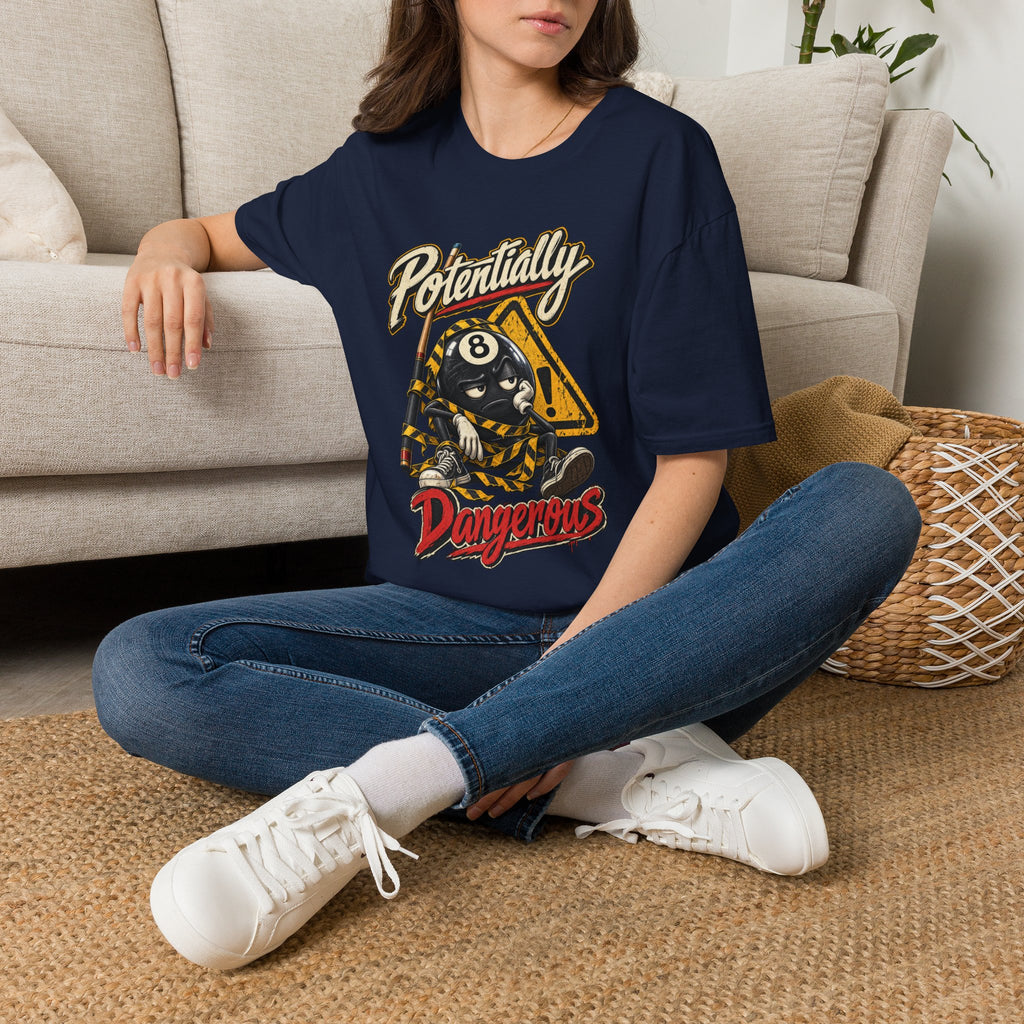 Potentially Dangerous – Funny 8-Ball Billiards T-Shirt – Pool Player Tee
