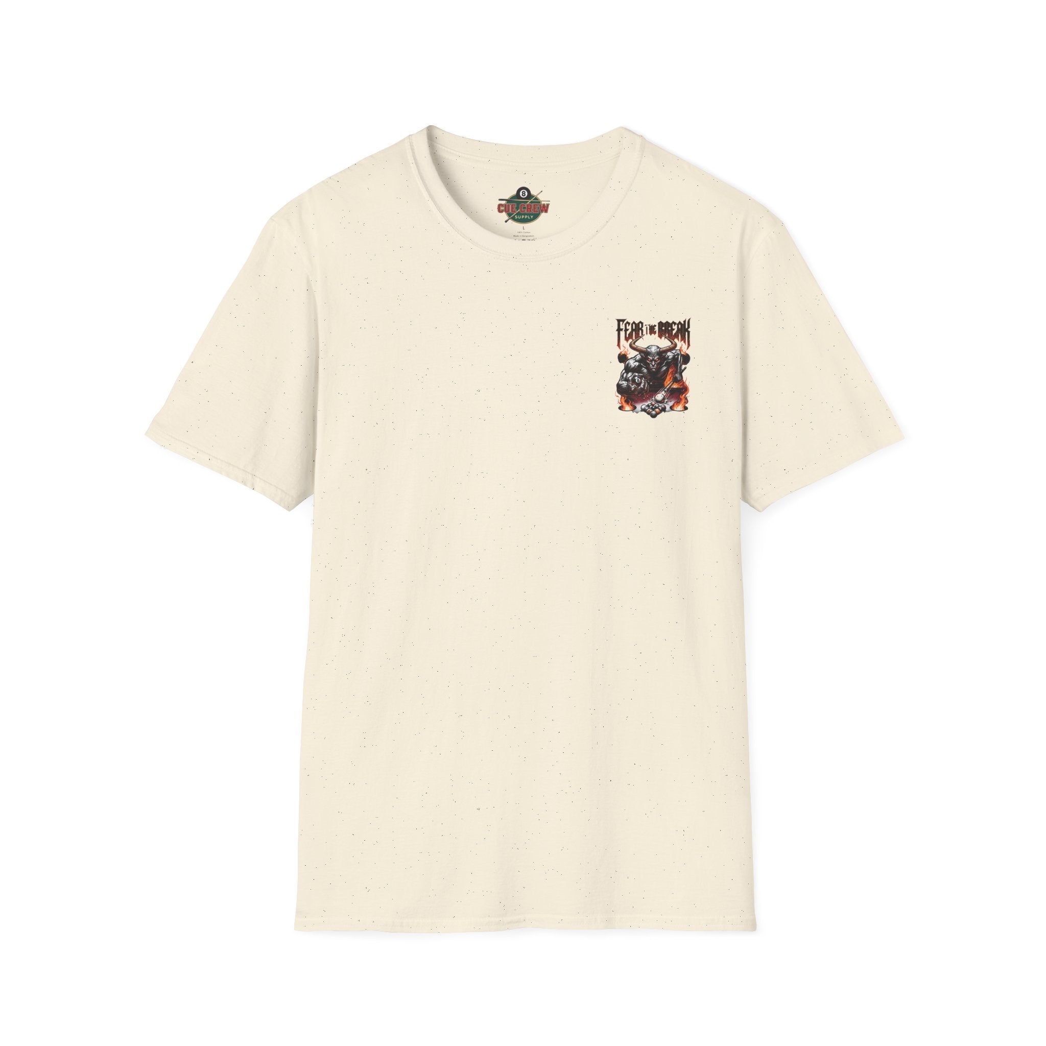 Fear The Break Demon Billiards T-Shirt | Fiery Pool Player Graphic Tee | Front & Back Print