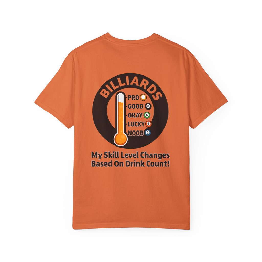 Drink Count Skill Meter Billiards Tee - Comfort Colors Brand