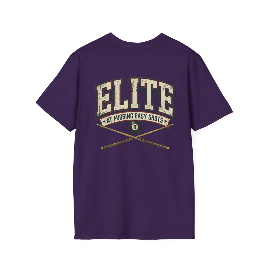 Elite At Missing Easy Shots Pool Player T-Shirt | Classic Series