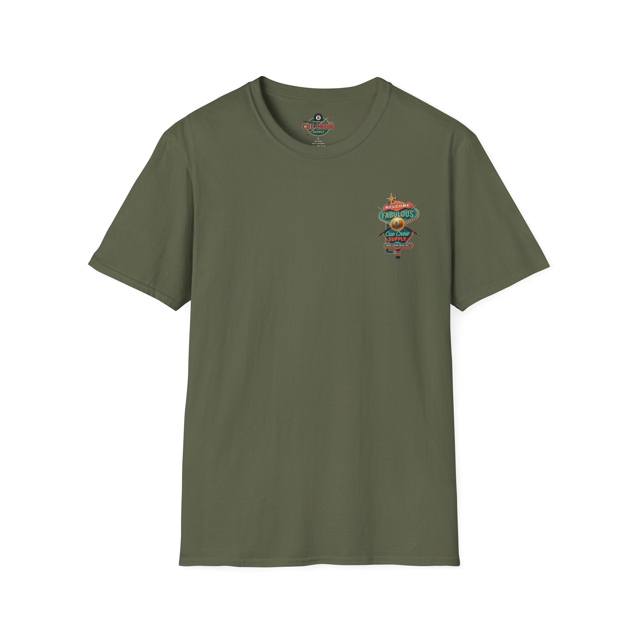 Welcome to Fabulous Cue Crew Supply Billiards T-Shirt | Las Vegas Pool Player Graphic Tee | Front & Back Print