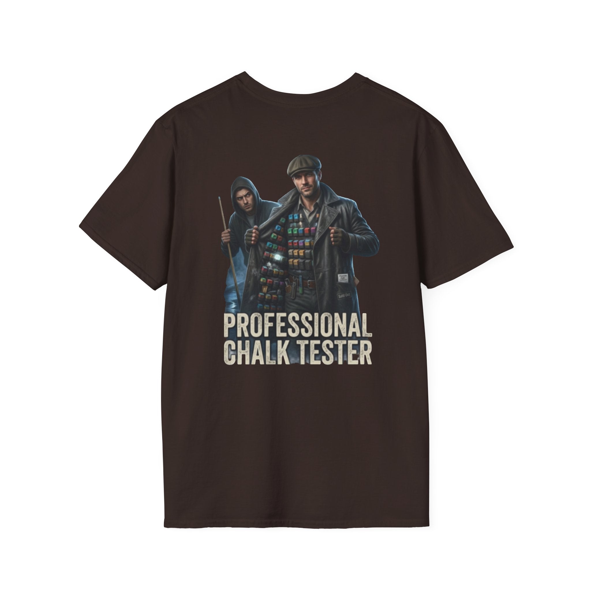 Professional Chalk Tester Funny Billiards T-Shirt – Pool Player Graphic Tee | Front & Back Print