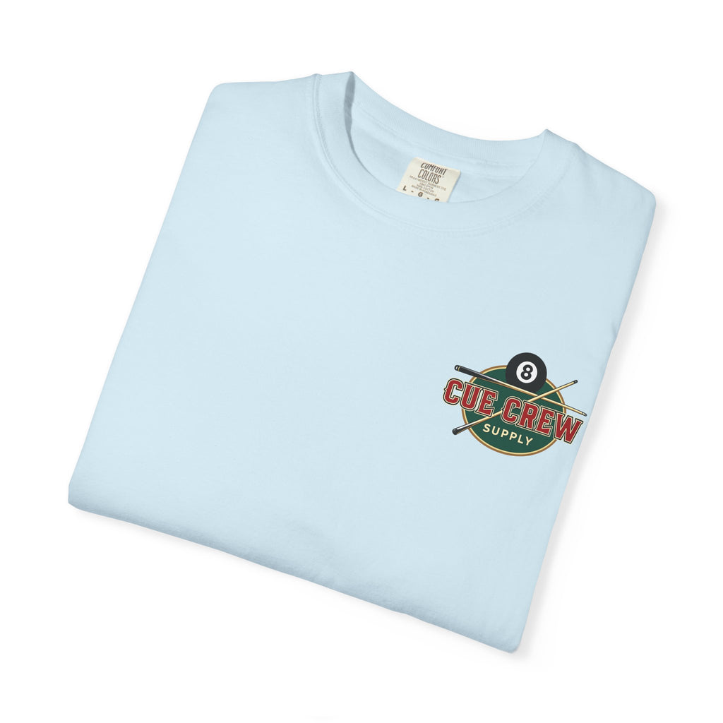 Tradition Meets Precision Pool 8-Ball Crest Comfort Colors Tee