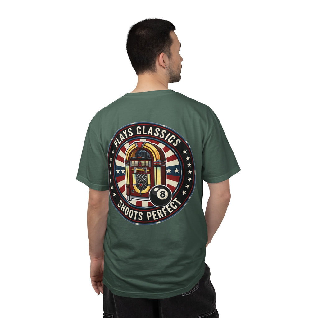 Plays Classics, Shoots Perfect Classic Jukebox Billiards Comfort Colors Tee