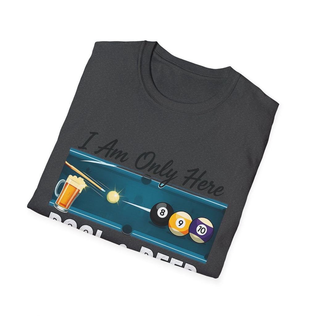 I Am Here Pool & Beer Billiards Core Line Gildan Tee