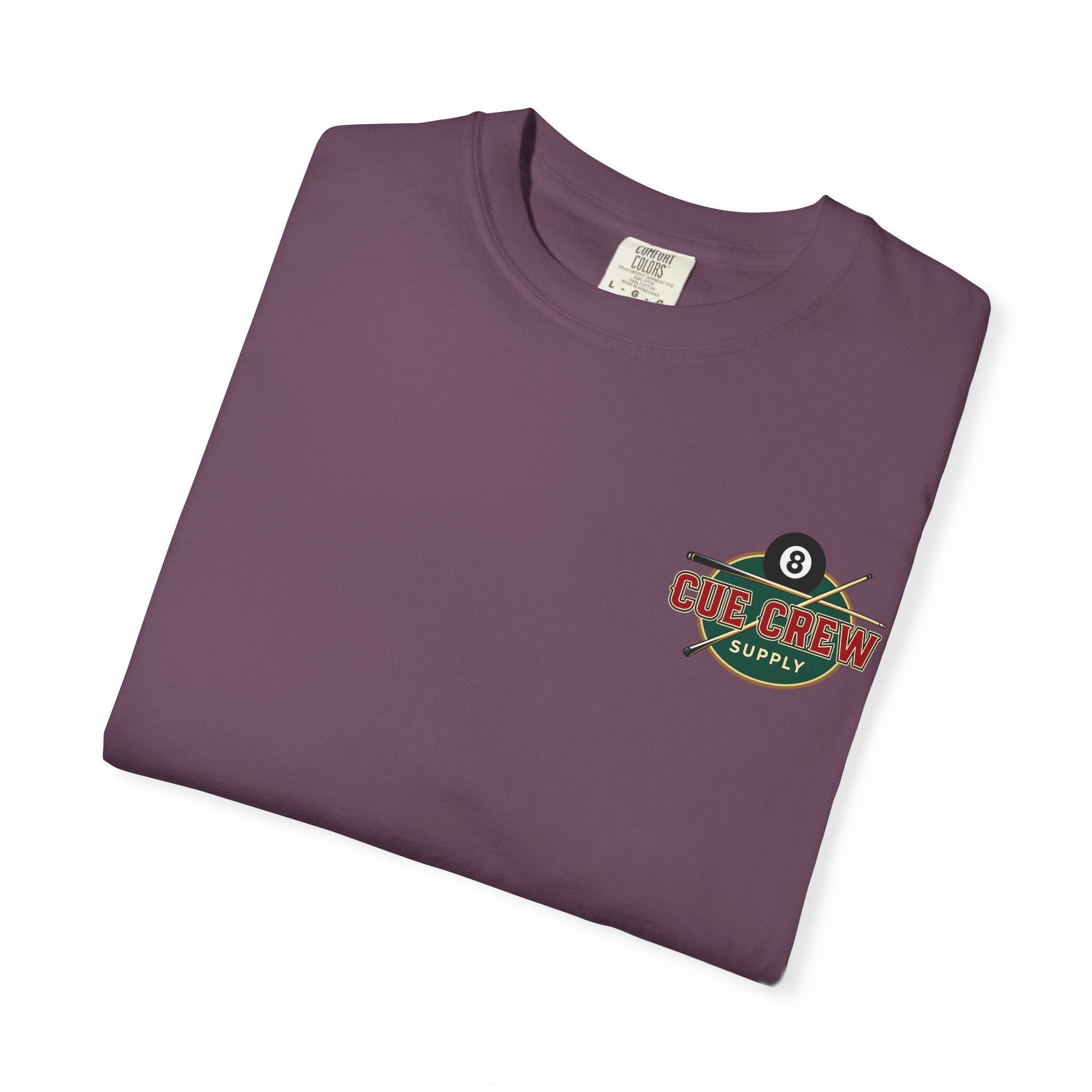 Tradition Meets Precision Pool 8-Ball Crest Comfort Colors Tee