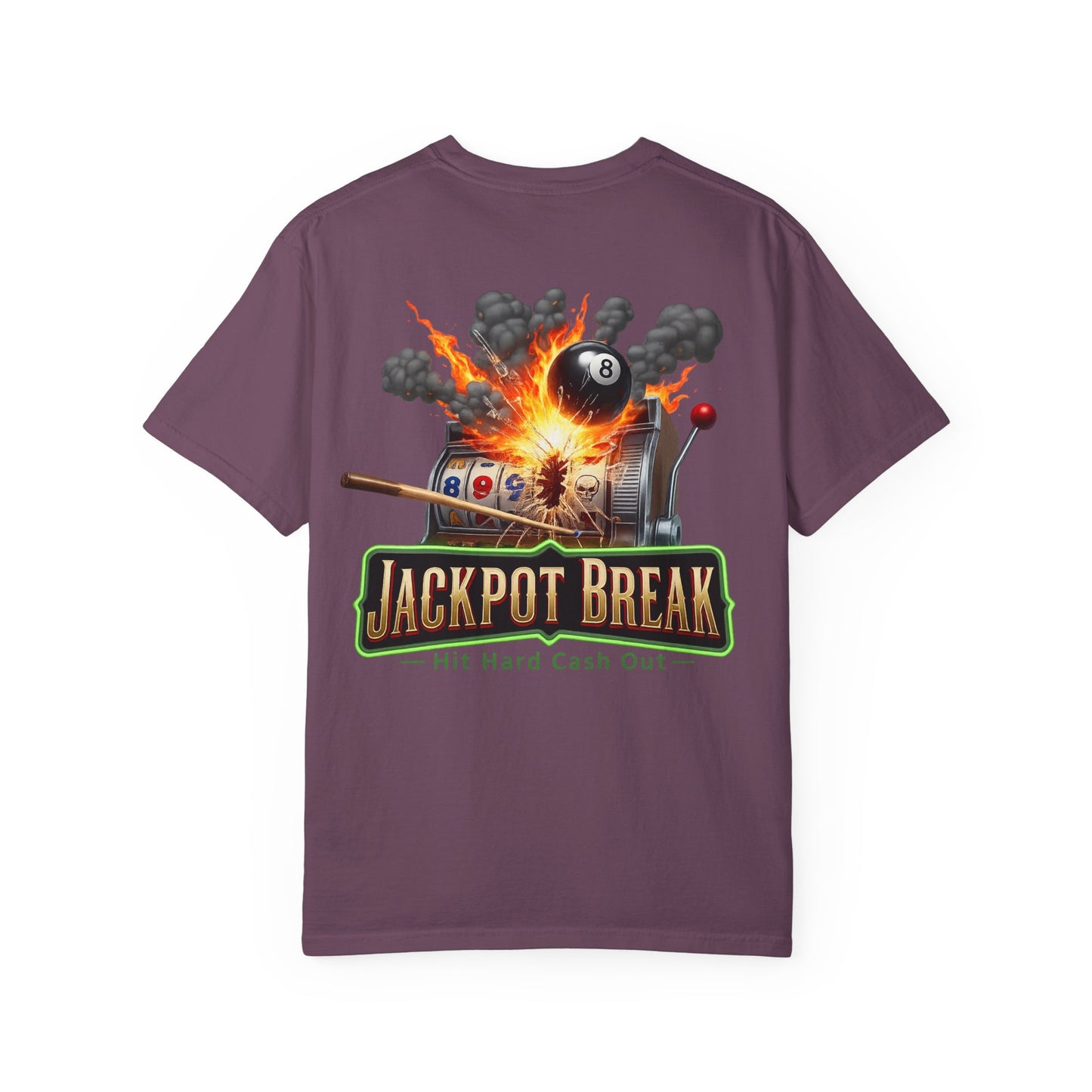 Jackpot Break Hit Hard Cash Out Casino Billiards Comfort Colors Tee