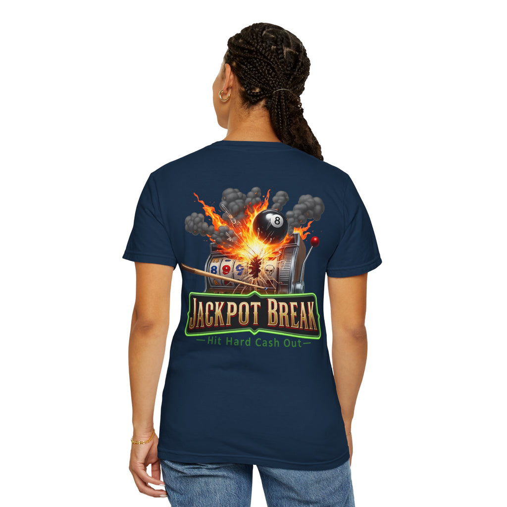 Jackpot Break Hit Hard Cash Out Casino Billiards Comfort Colors Tee