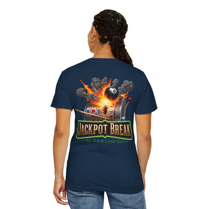 Jackpot Break Hit Hard Cash Out Casino Billiards Comfort Colors Tee
