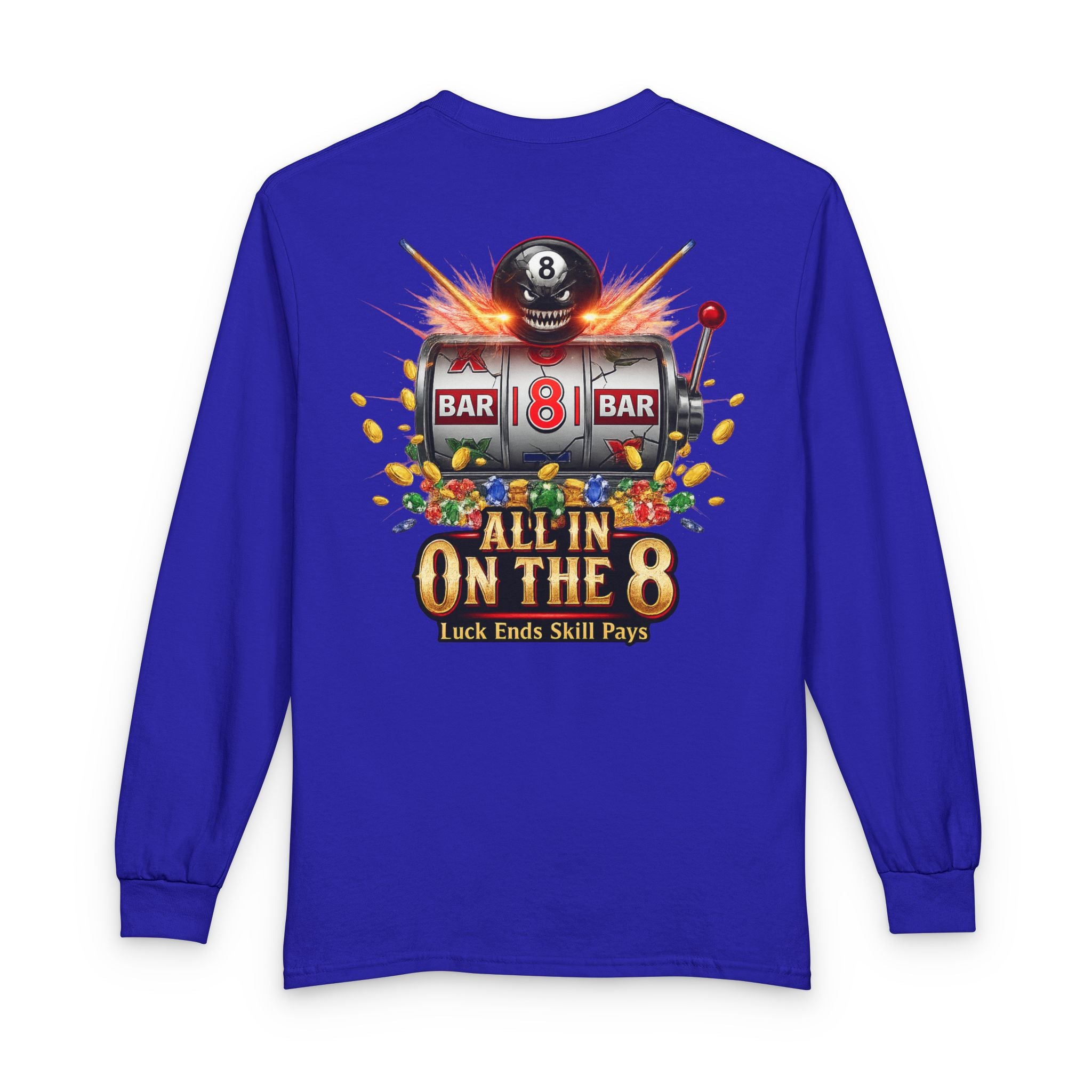 All In On The 8 Billiards Gildan Long Sleeve Tee