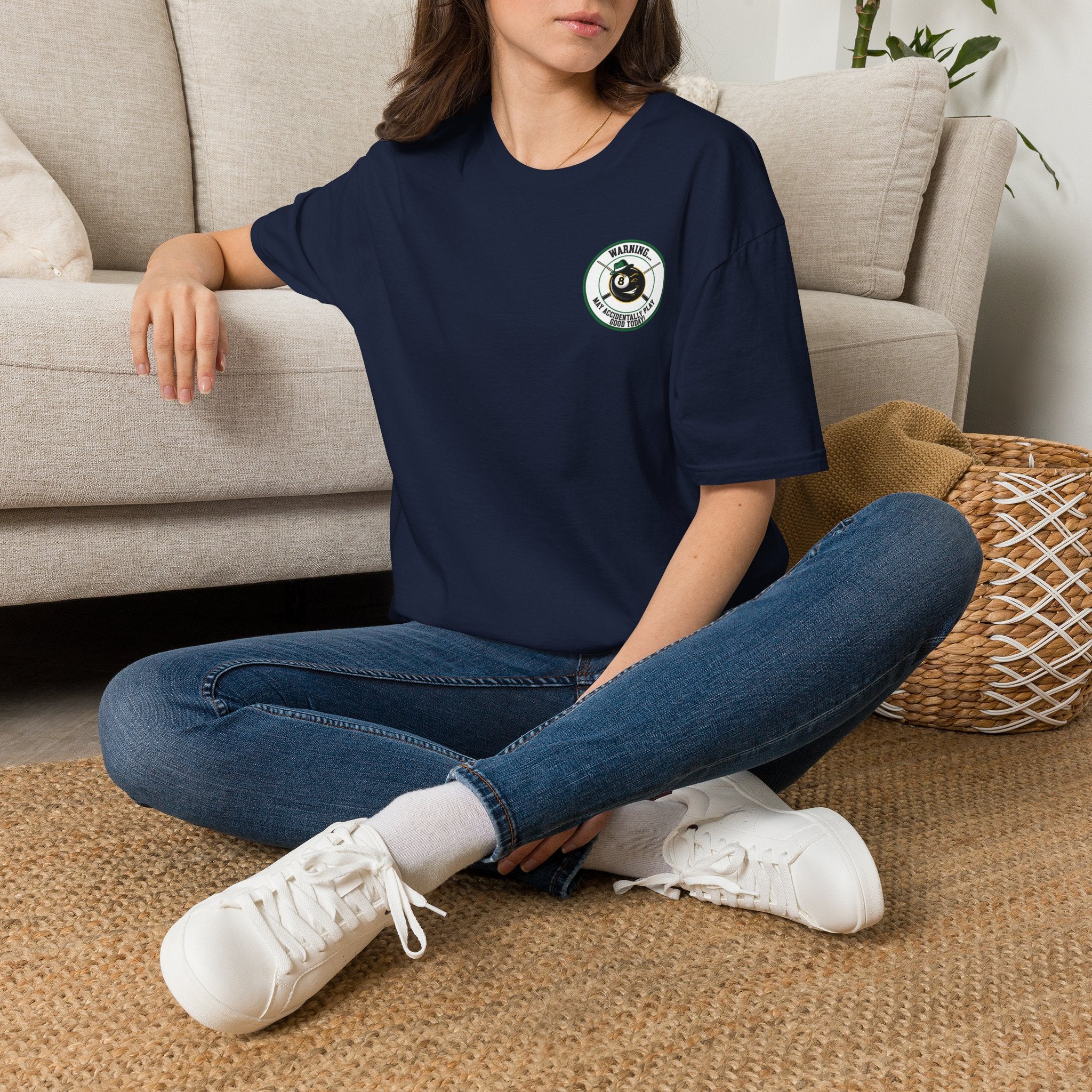 Warning... May Accidentally Play Good Today Billiards T-Shirt | Funny Pool Player Graphic Tee | Front & Back Print