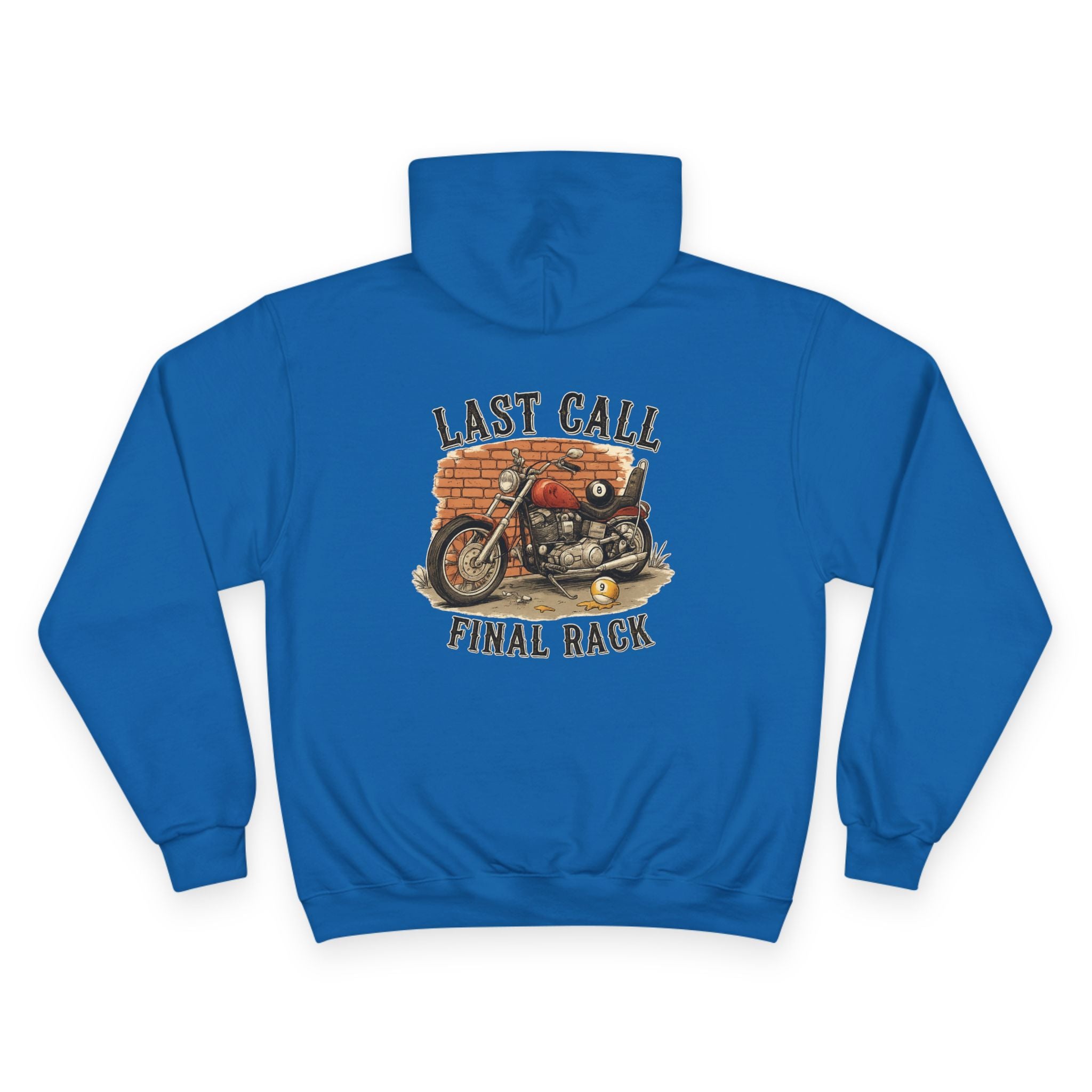 Last Call Final Rack Motorcycle Billiards Mashup Champion Hoodie