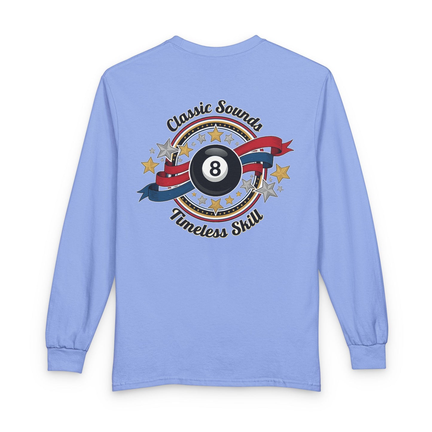 8-Ball Classic Sounds Billiards Gildan Long Sleeve Tee