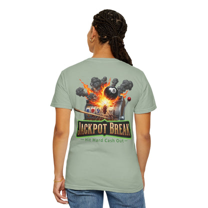 Jackpot Break Hit Hard Cash Out Casino Billiards Comfort Colors Tee