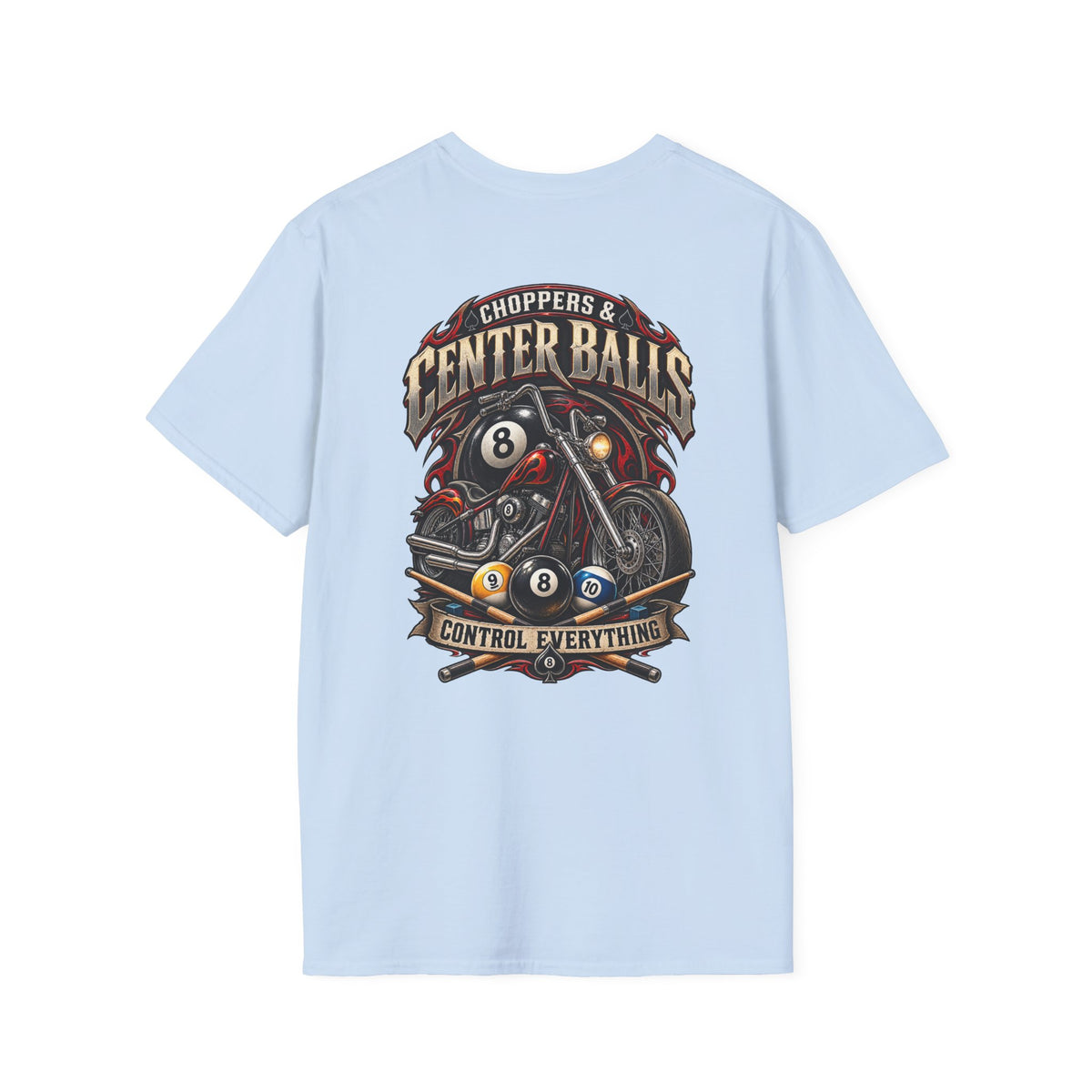 Choppers & Center Balls Billiards Motorcycle T-Shirt