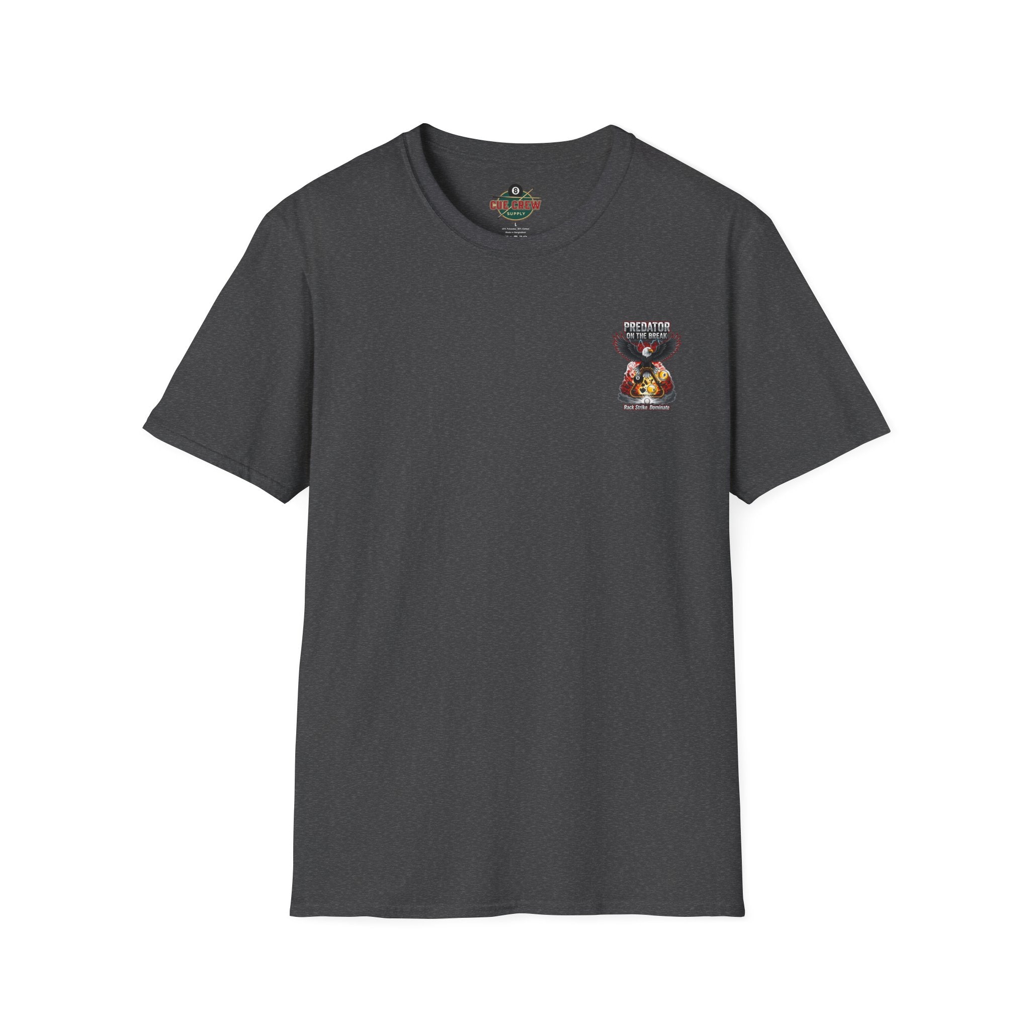 Predator on the Break Billiards T-Shirt | Eagle Pool Player Graphic Tee | Rack Strike Dominate | Front & Back Print